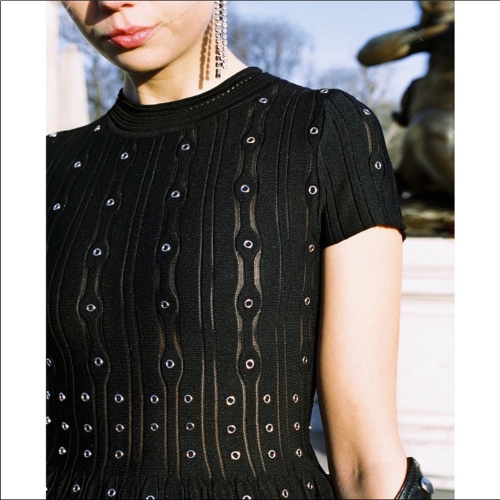 The Kooples Knit bandage eyelet dress M